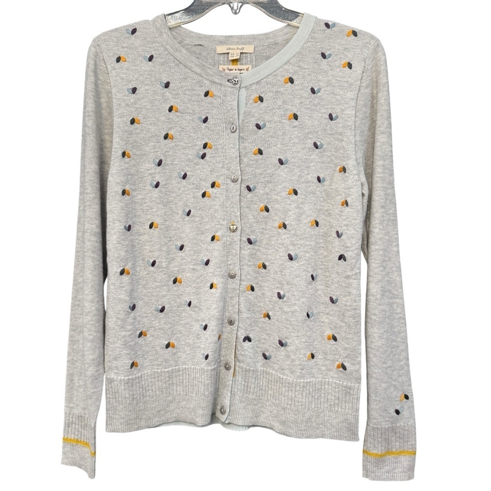White Stuff Dot Wool Cardigan UK 10 “Paper in Layers” Flawed